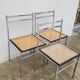 Paire de chaises en métal et cannage style Breuer ,1970