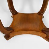 Art Deco round pedestal table in walnut veneer, circa 1930