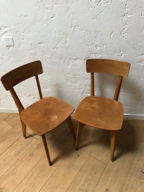 Lot de 4 chaises bistrot années 50