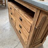Solid oak bar counter