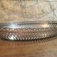 Openwork silver metal bread basket