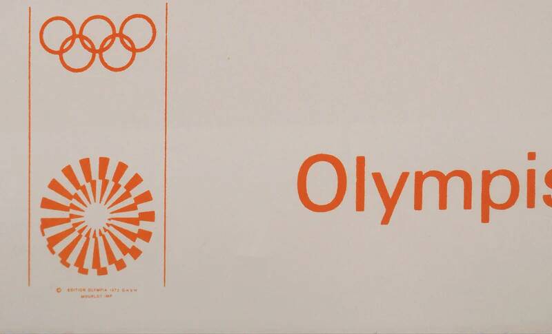 Pierre Soulages : Jeux Olympiques de Munich, lithographie originale signée