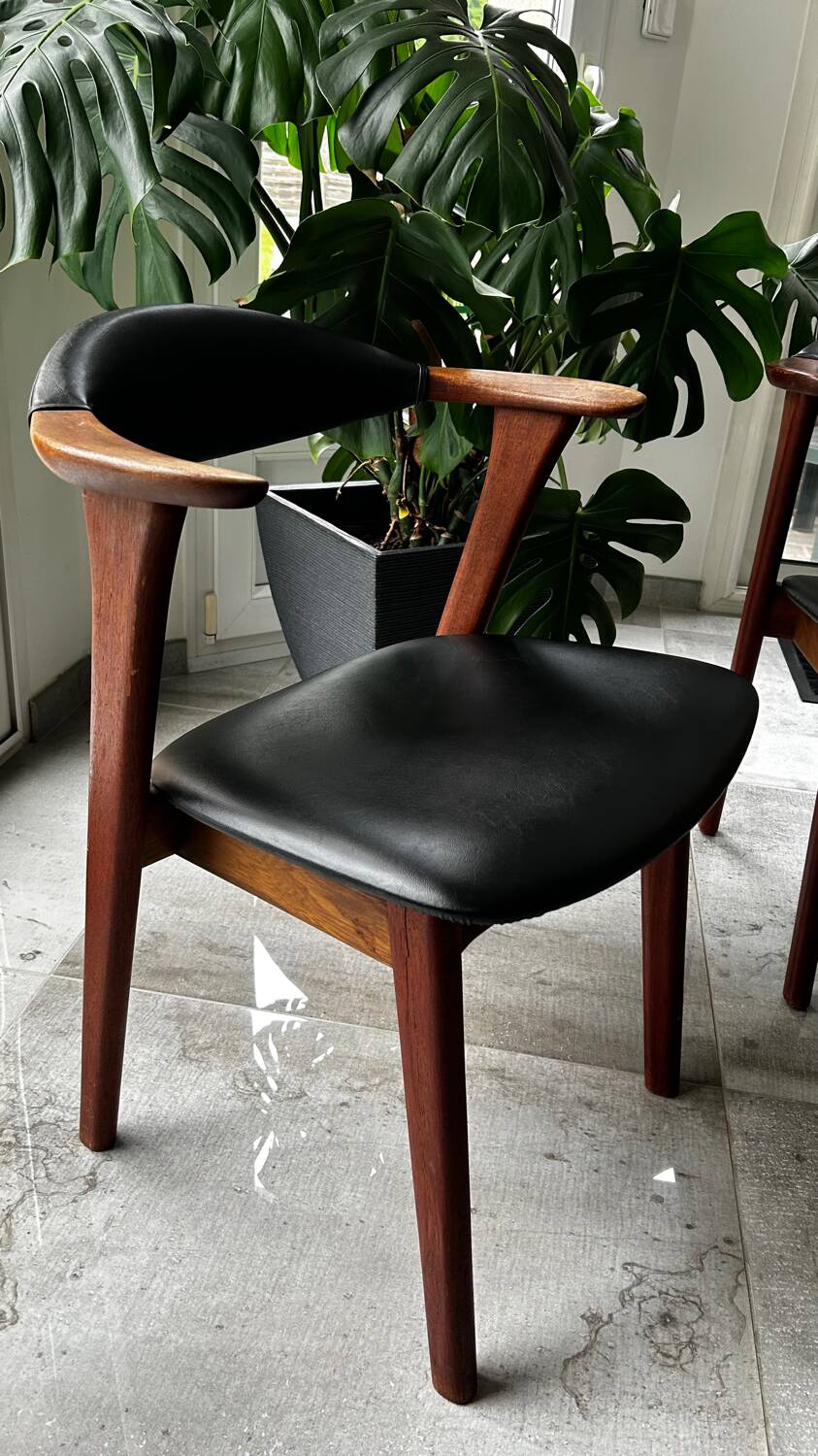 Pair of Danish teak armchairs by Erik Kirkegaard, 1950s