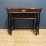 Console art déco en acajou marqueterie de citronnier