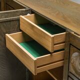 1970 oak graphic buffet