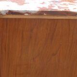 Art Deco buffet in walnut and marble