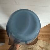 Grand vase en verre bleu