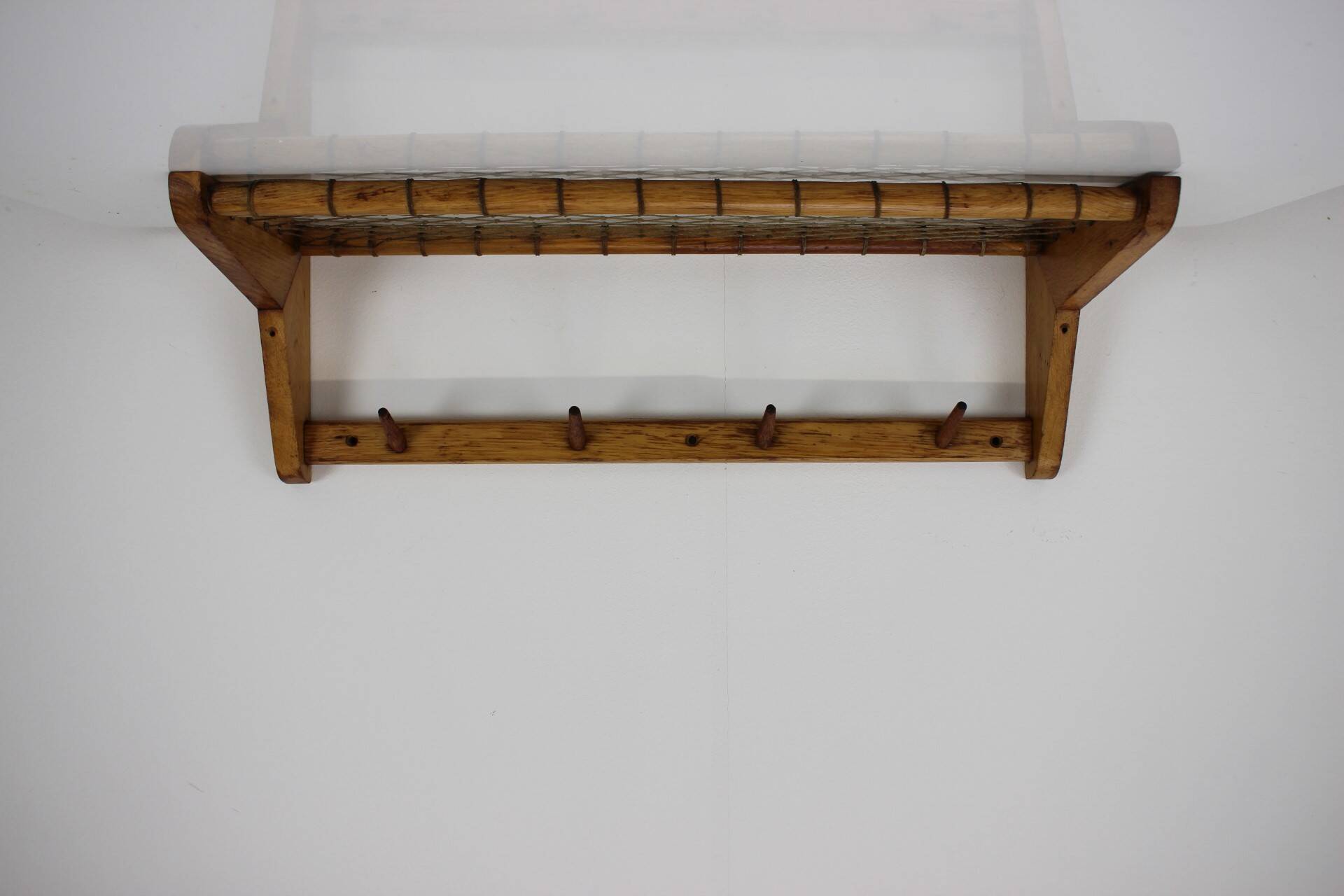 Midcentury Wooden Wall Coat Rack by ULUV - Czechoslovakia, 1960s