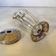 Silver-plated metal sugar bowl shaker Art Deco