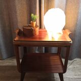 Rolling mahogany dessert signed Holit year 1960