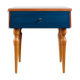 Electric blue vintage bedside