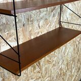 60s 70s teak string shelf wall shelf Danish design Denmark