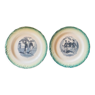 Set of 2 talking plates “Proverbs & Military”