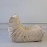 Ensemble de canapés Togo en velours côtelé beige, modèle dessiné par Michel Ducaroy 1973