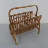Panier de lecture en bambou vintage