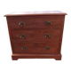 Commode 3 tiroirs noyer et laiton