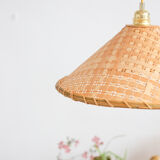 Vintage wicker pendant lamp