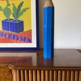 Michel Aroutcheff, postmodern blue Pencil table lamp, Ed. Vilac France 1980