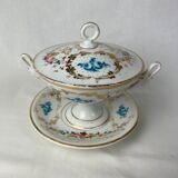 Small tureen with flower and gold motifs