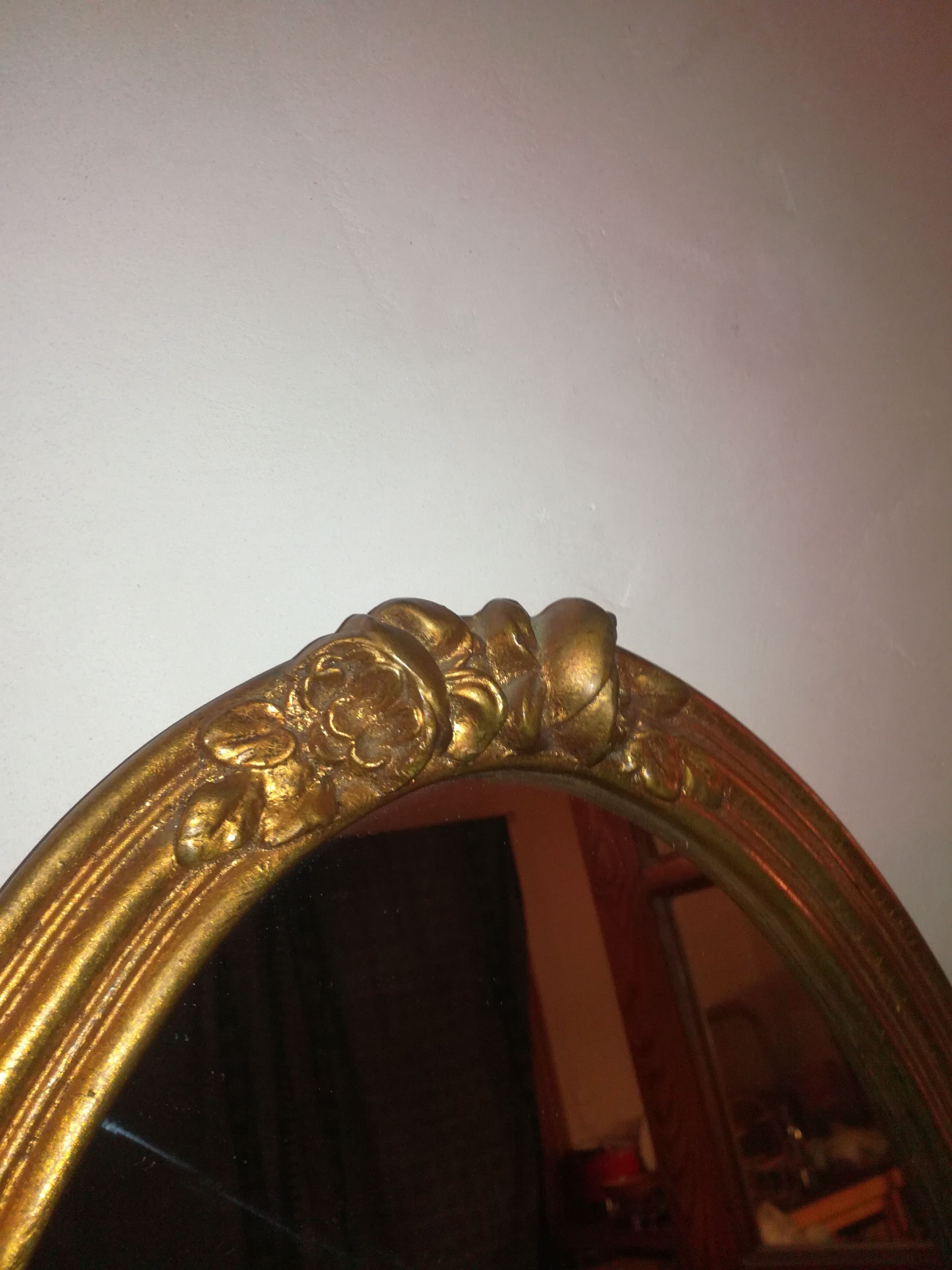 Old mirror with roses