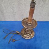 Lamp foot in turned wooden gilded H 34.5 cm