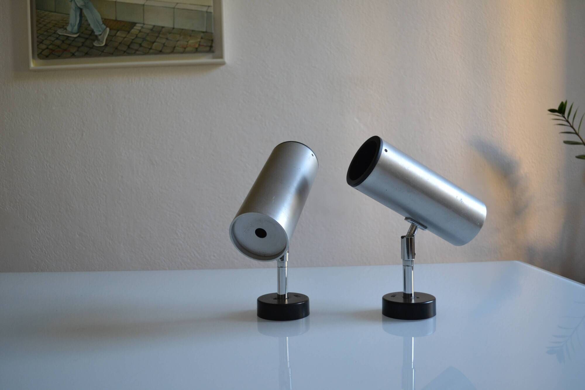 Staff leuchten pair of 1960s pipe wall lights