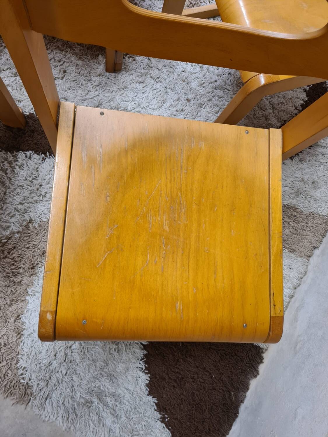 Set of 6 vintage sleigh chairs