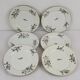 6 flat plates with cornflower decoration
