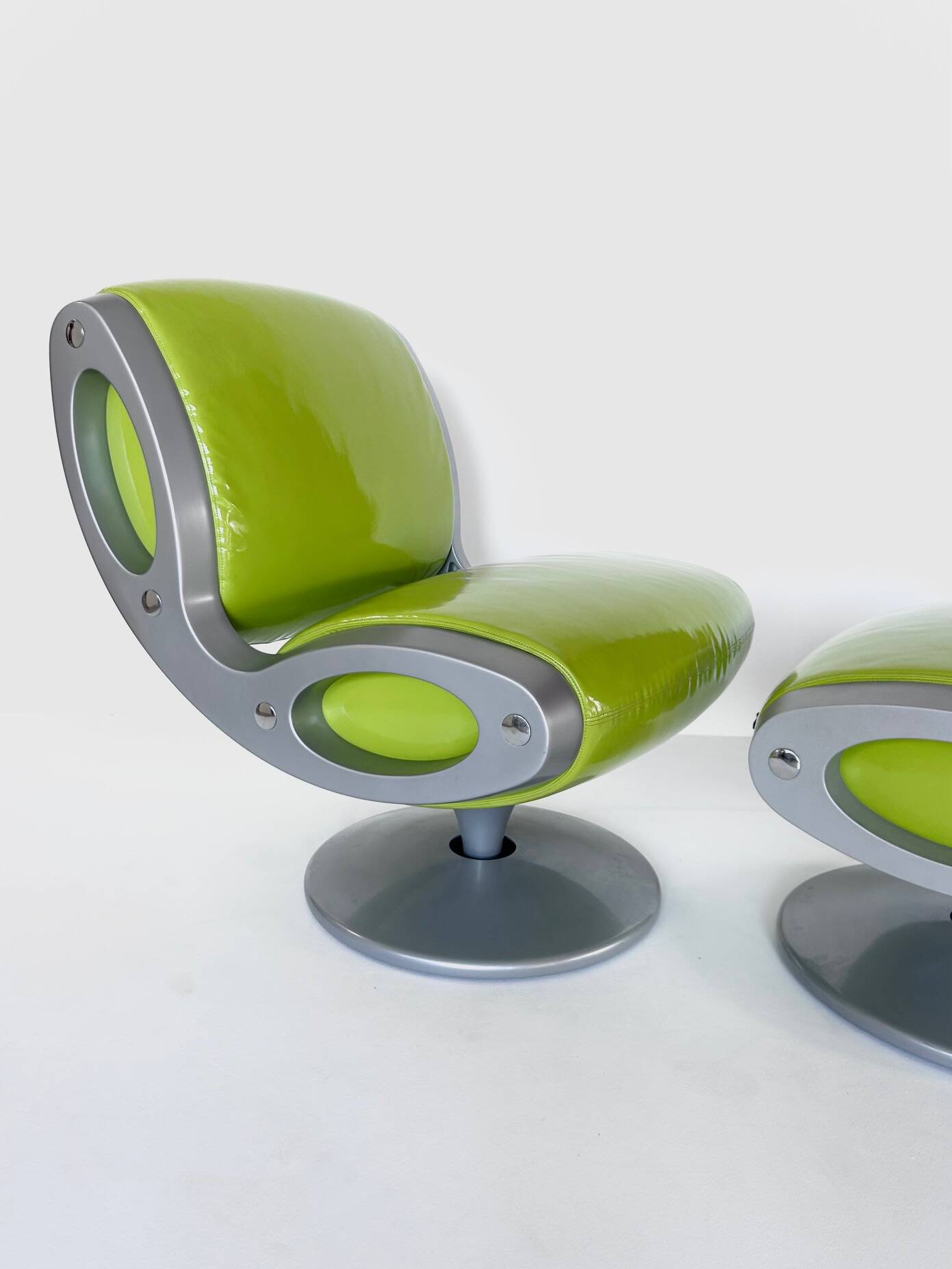 “Gluon” armchair and ottoman by Marc Newson, Moroso, 1993
