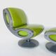 “Gluon” armchair and ottoman by Marc Newson, Moroso, 1993