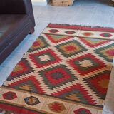 Kilim carpet in cotton and burlap 120x190cm