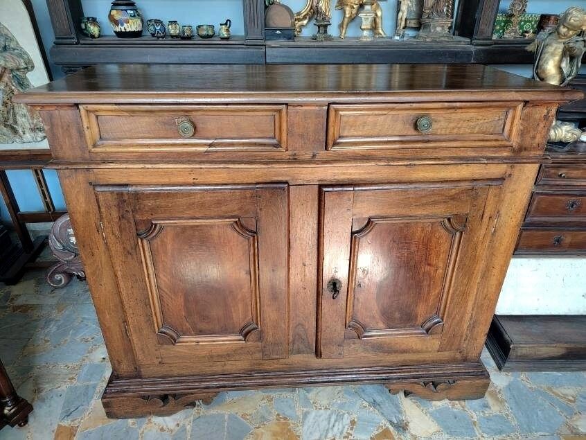 Two-door walnut buffet from Piedmont, 18th century