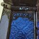 Blue hexagonal Moroccan lantern table lamp