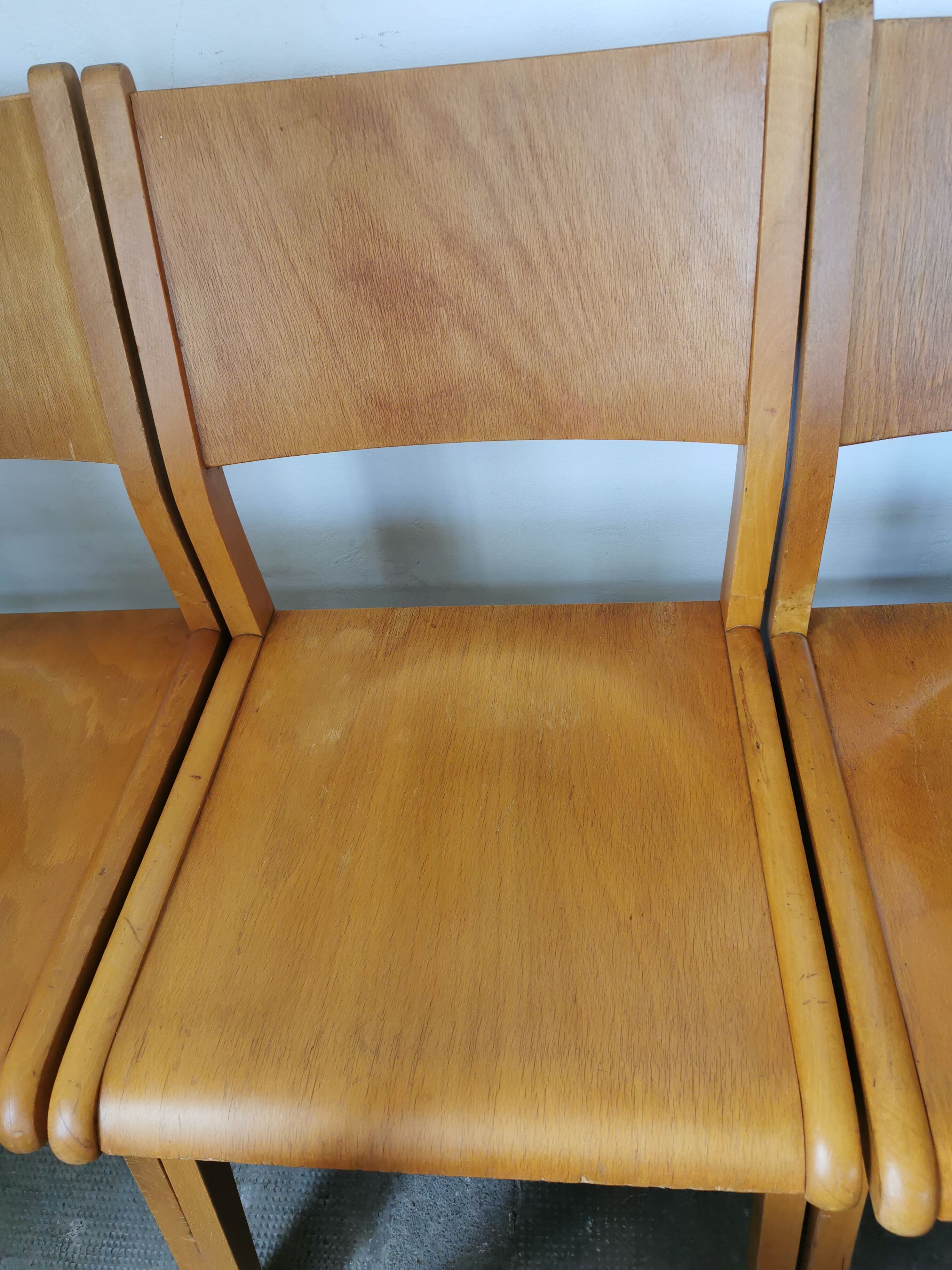 Set of 10 vintage theater chairs compass feet