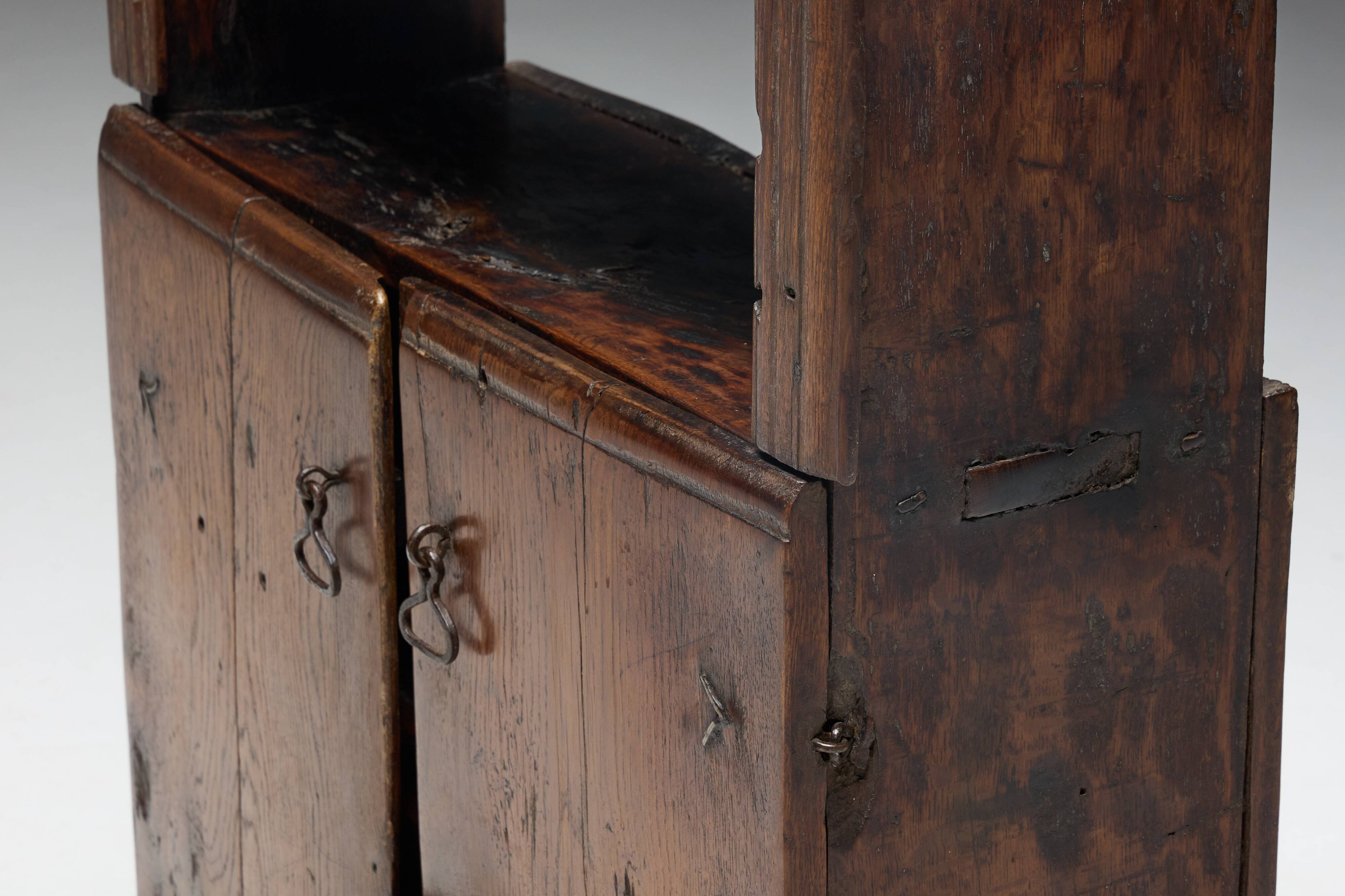 Antique Art Populaire Cabinet, France, 19th Century