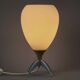 Vintage 1990s Opaline Glass Rocket-Shaped Mushroom Table Lamp.