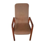 4 x Teak & Fabric Dining Chairs " STUKBAER " from Dyrlund Danmark 1960s