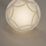 Artichoke pendant lamp in opal glass by Peill & Putzler, 1974