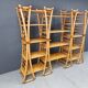 Vintage bamboo wall unit, 1970s