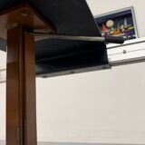 Extendable table with central leg, Italian design by Luigi Bartolini, vintage.