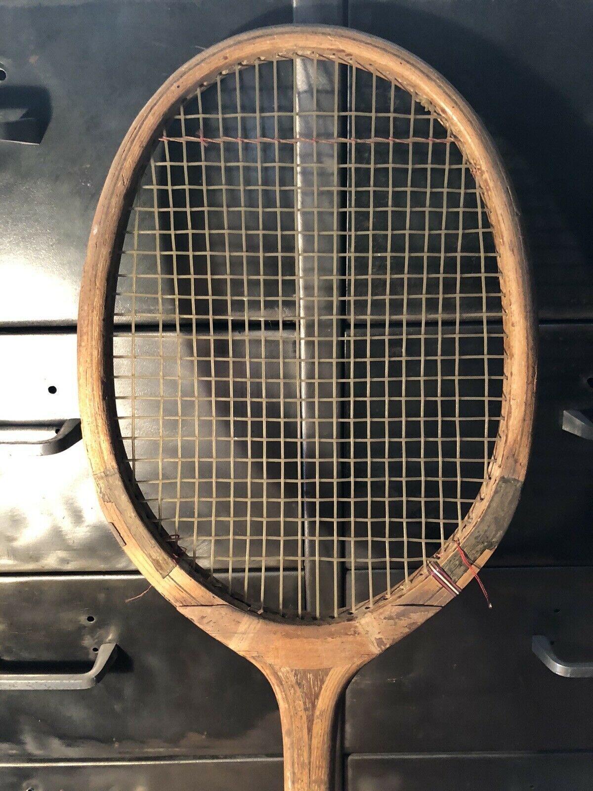 Wooden tennis racket