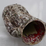 Enamelled ceramic amphora vase