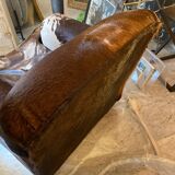 Goatskin club chair