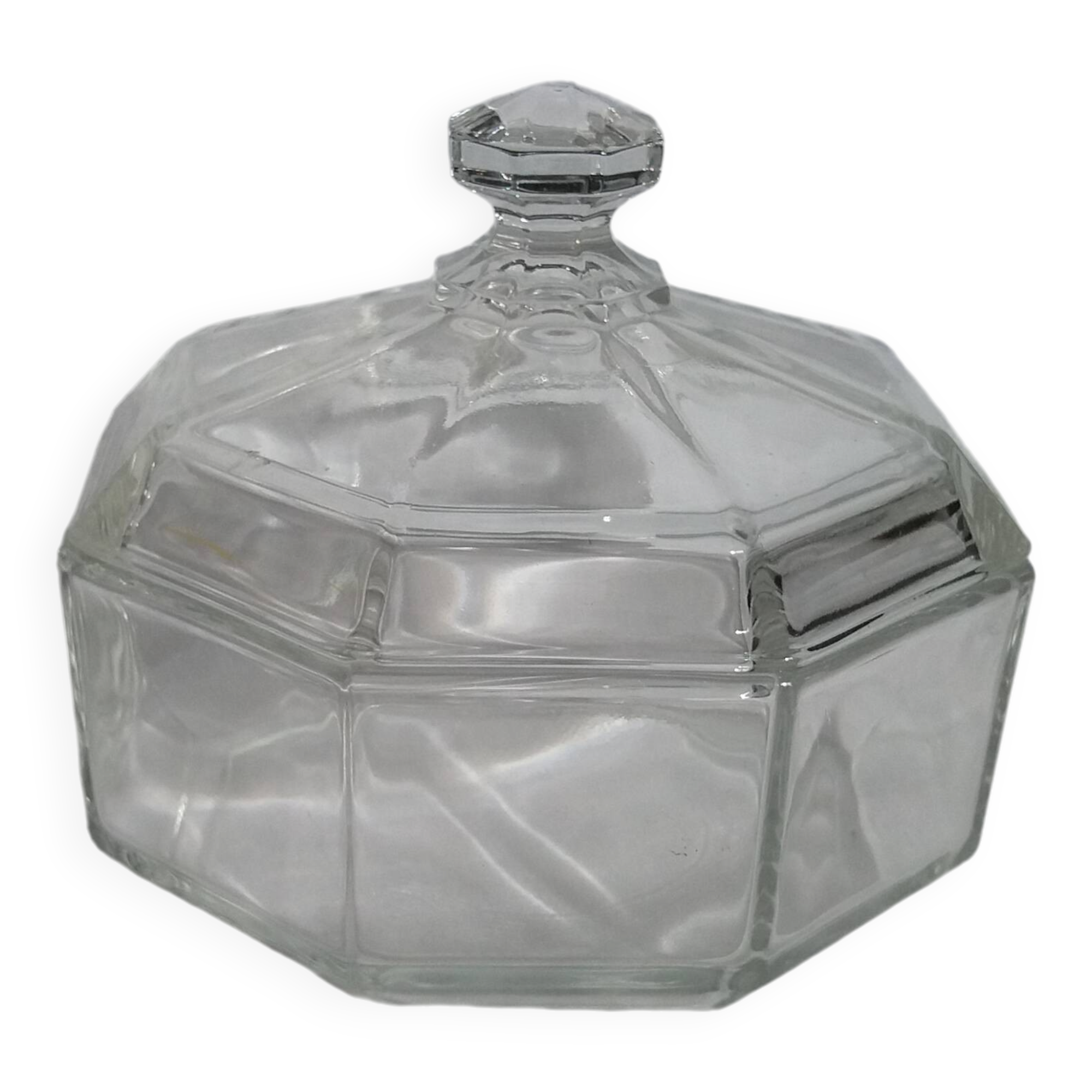 Arcoroc octagonal sugar bowl
