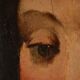 Ancient painting Female head attributed to A. Del Sarto, tempera on wood