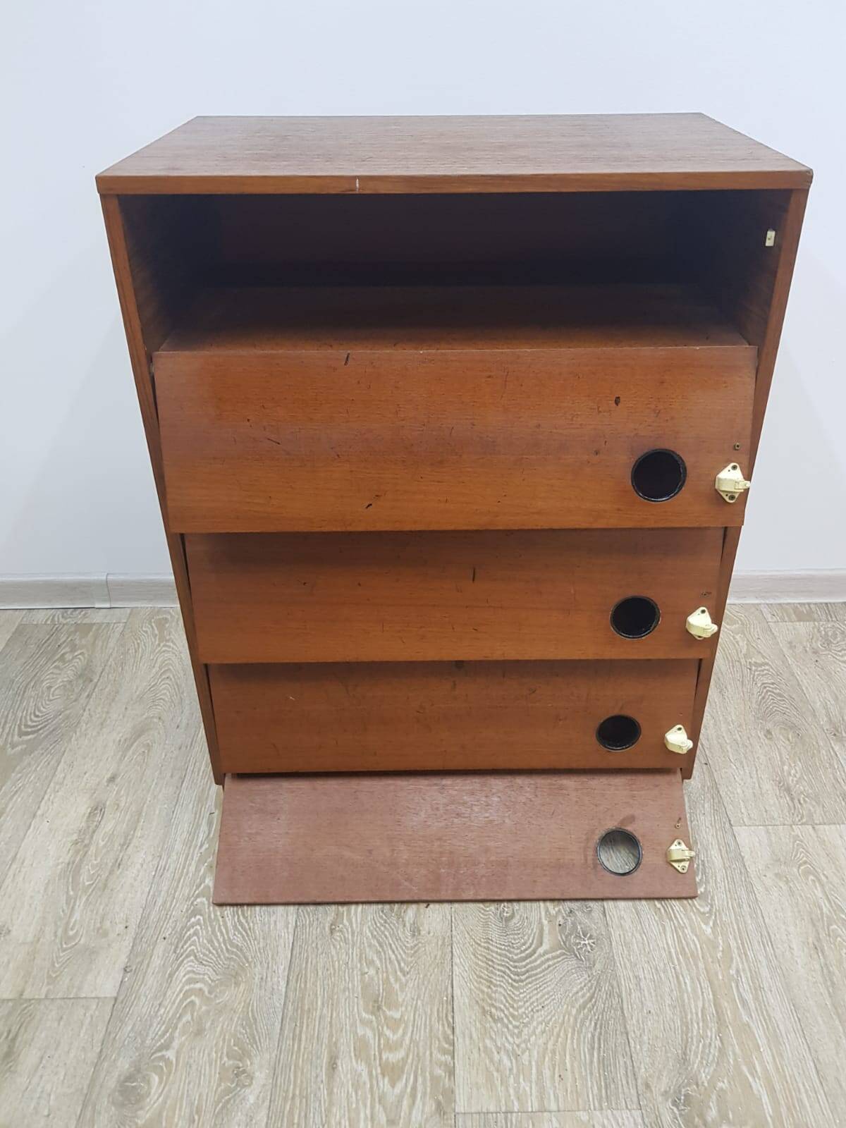Vintage Teak shoe cabinet, Denmark, 1950s.
