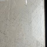 Poster large old map of paris 1739