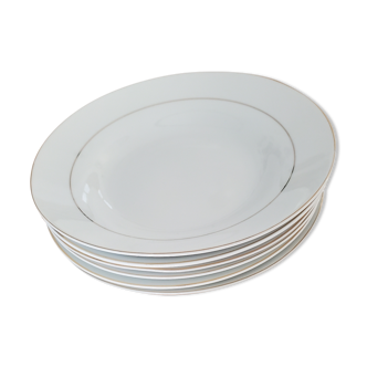 6 assiettes creuses porcelaine Chriss G