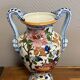 Gien: Important earthenware vase with peony decoration