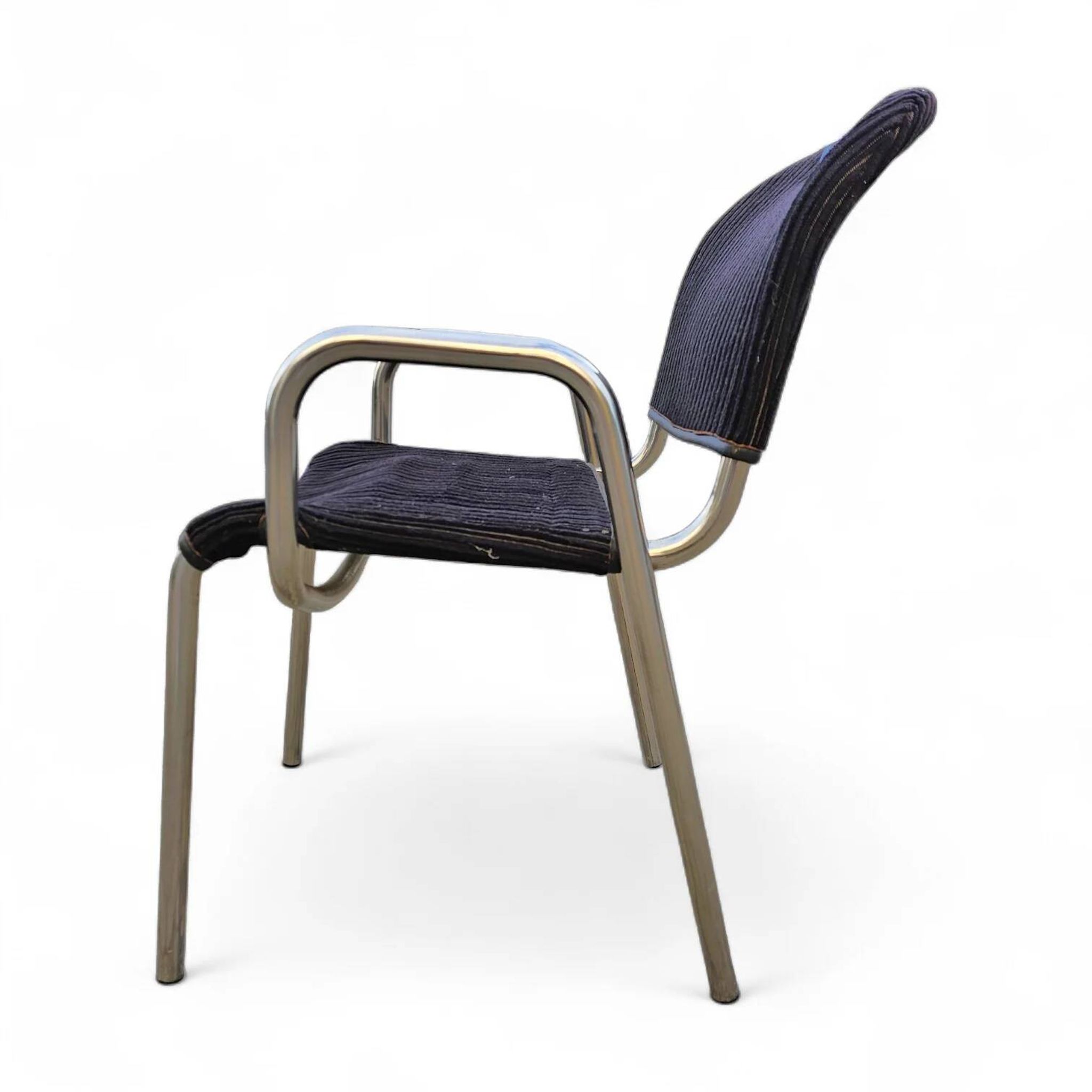 4 x black upholstery Castiglietta dining chairs by Castiglioni for Zanotta / Italy 1960s